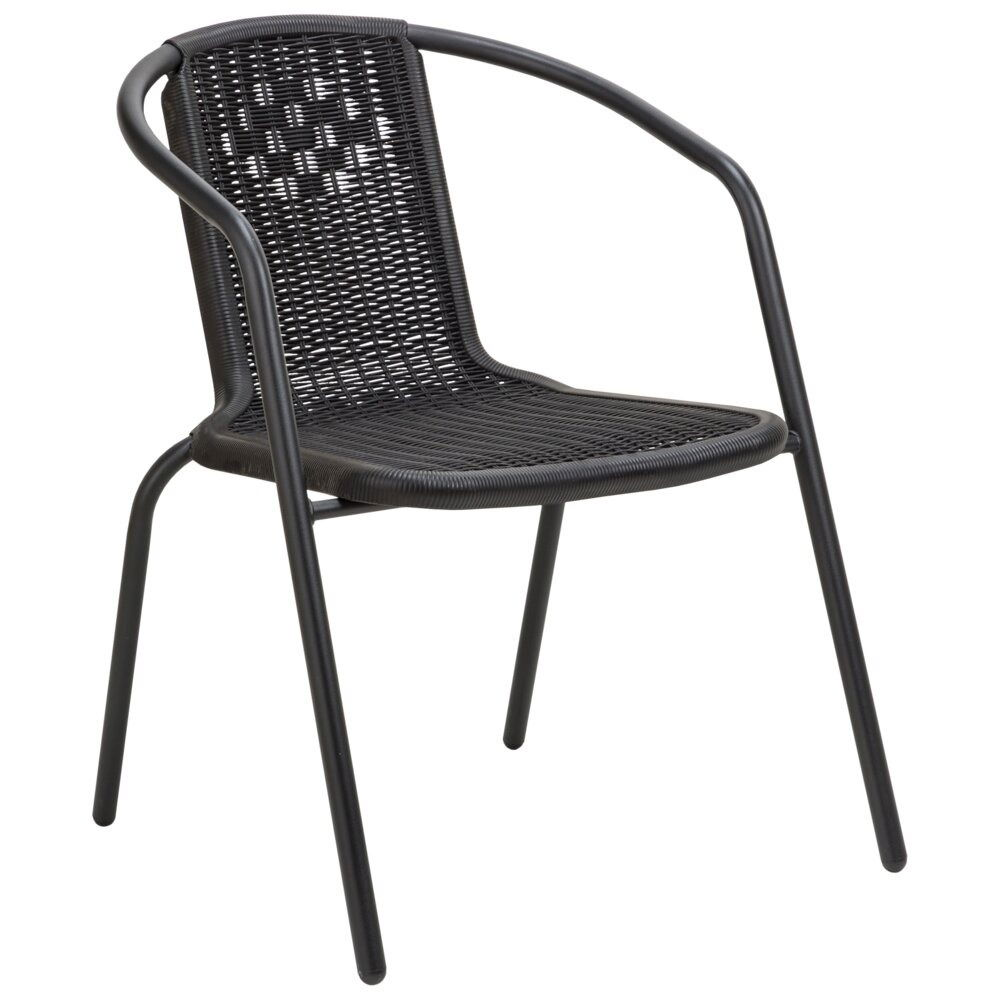 BISTRO kerti szék, rattan utánzat, fekete (34570267)