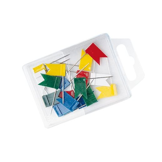 Wedo Zászlós térképtű 20db - Vegyes színek (56299)