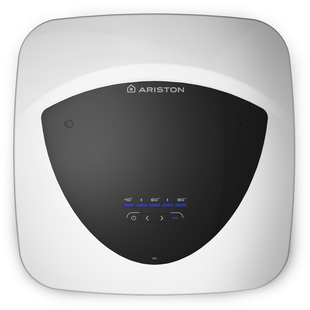 Ariston 3100345 vízmelegítő és forraló Függőleges Tartály (víztároló) Egyedüli kazánrendszer Fekete, Fehér (AN LUX ECO 10/5 EU)