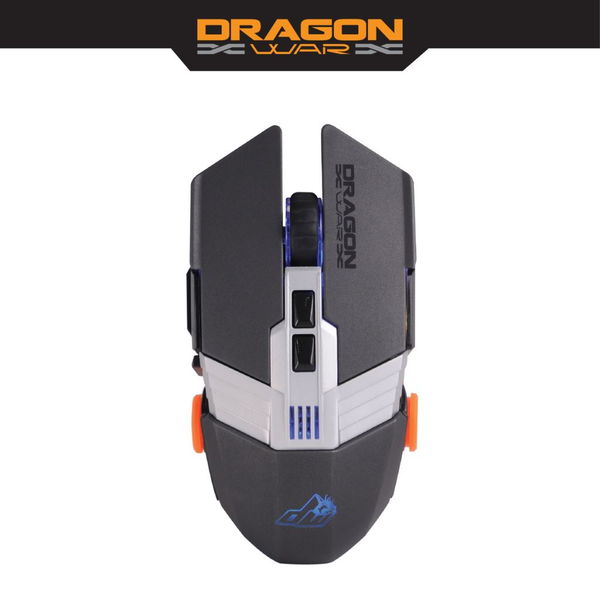 DRAGON WAR Lancer ELE-G22 Програмируема тиха 7 бутона 7000DPI BlueSensor Оптична претегляща се USB светлина Черна мишка за геймъри