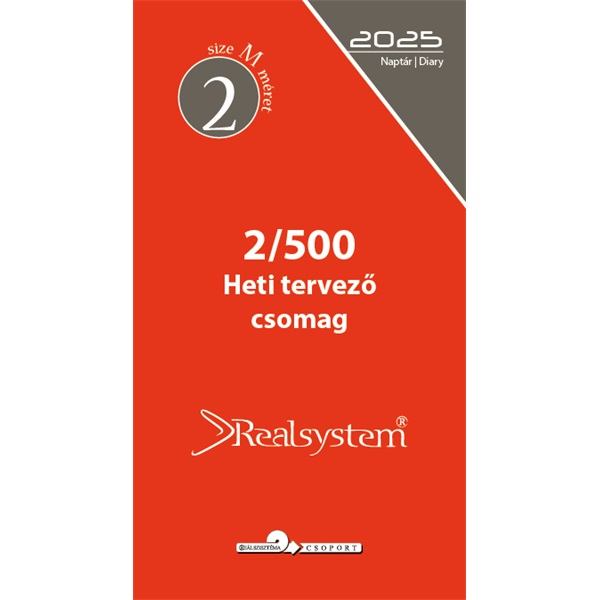 Realsystem 2/500 éves heti beosztású gyűrűs naptár kiegészítő (2500-00)