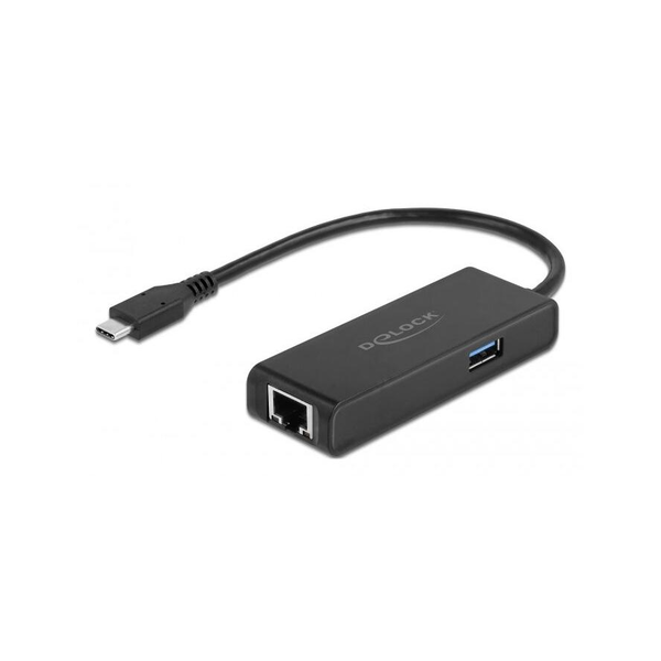 DELOCK USB Type-C Adapter zu 2,5 Gigabit LANmit USB Typ-A