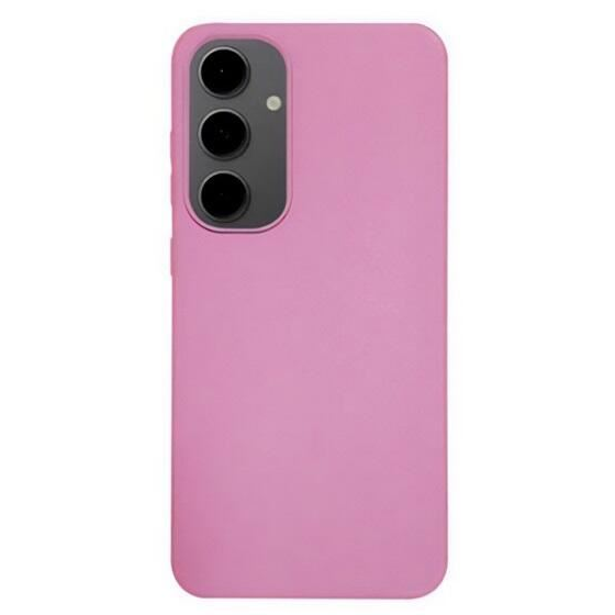 Силиконов калъф за мобилен телефон Gigapack, матов, розов, съвместим с: Samsung Galaxy S24 FE, SM-S721