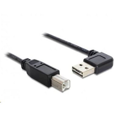 Delock USB kabel AM-BM 2.0 0.5m černý úhlový levý/pravý Easy USB