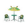 Gyerek Kerti bútor garnitúra + napernyő Méhecske mintás - Zöld / Sárga