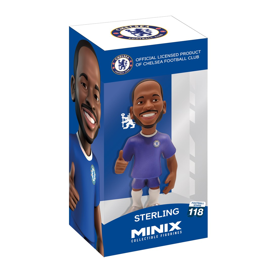 Minix 118 Football Stars - Chelsea Sterling gyűjthető Focista figura 12cm (14323)