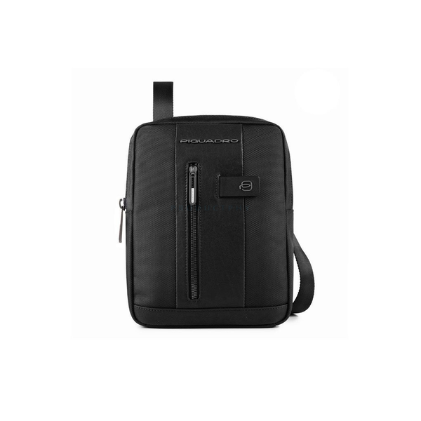 Piquadro, Brief 2, Recycled Fabric, Crossbody Bag, Black, CA1816BR2/N, For Men