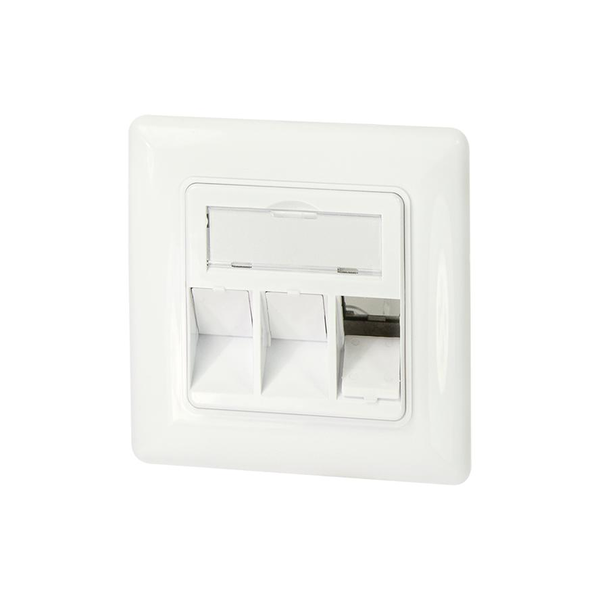LogiLink Unterputzdose f. 3 Keystone-Module,45°Schrägauslass