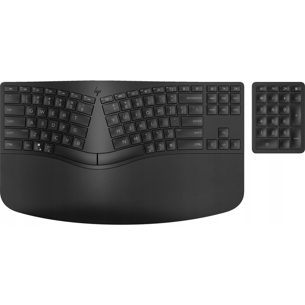HP 960 Ergonomic Wireless Keyboard toetsenbord Thuis RF-draadloos + Bluetooth QWERTY Engels Zwart