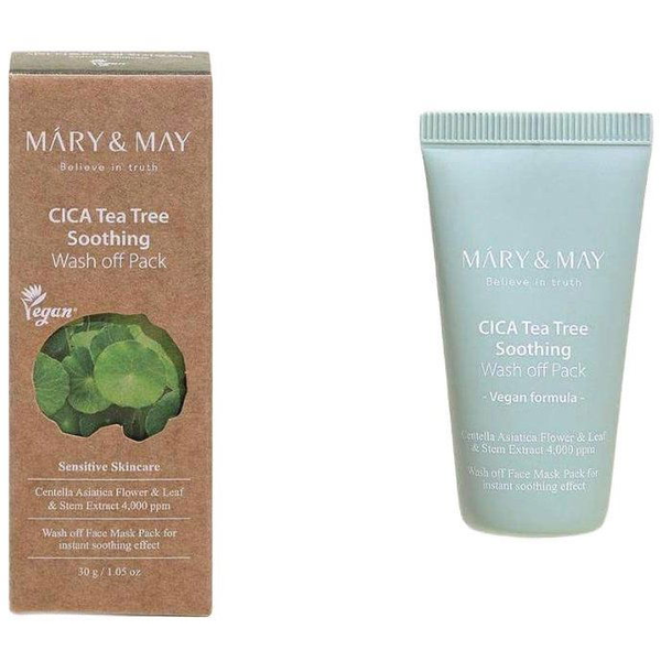 MARY &amp; MAY Cica Tea Tree Soothing Wash Off Pack 30 g