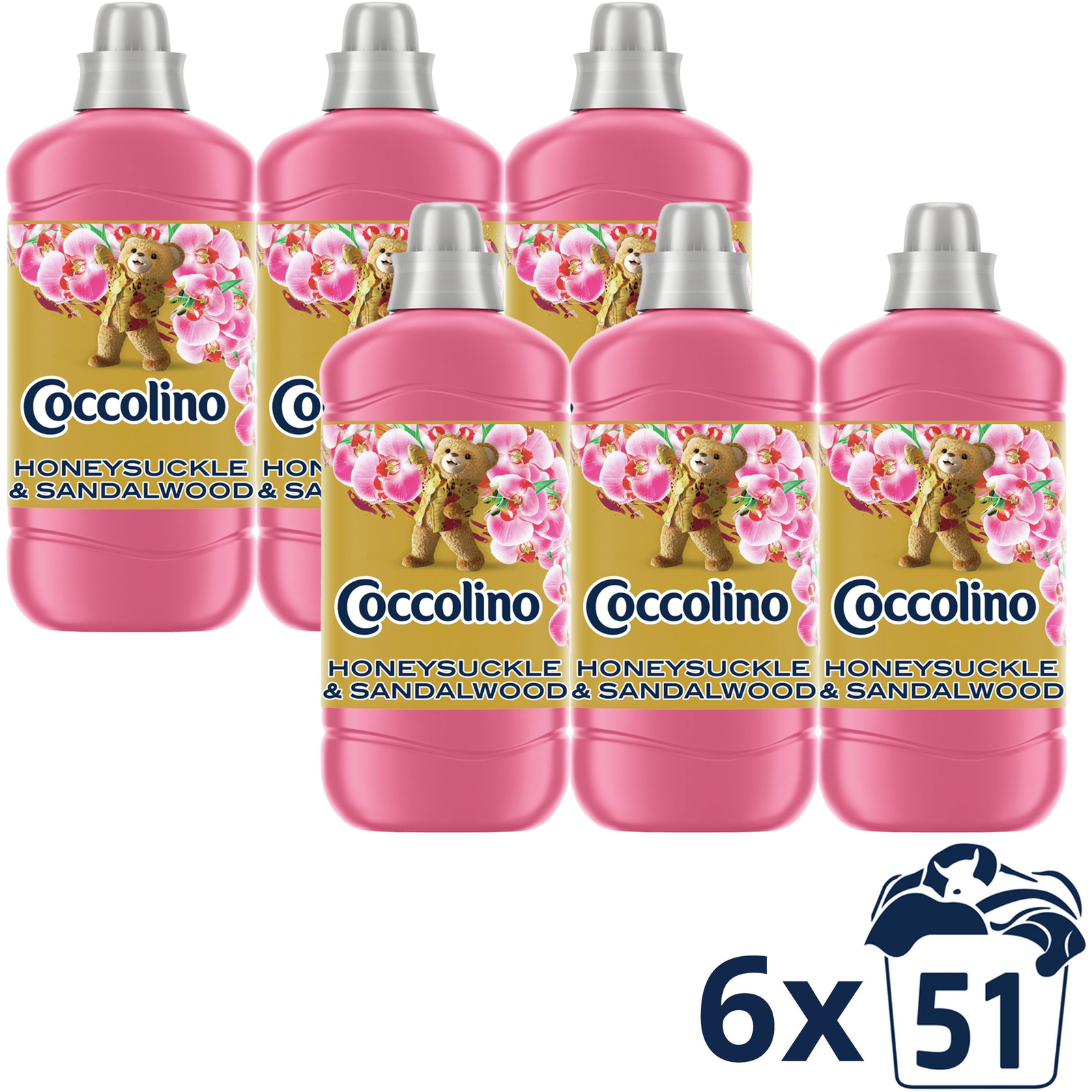 Coccolino Honeysuckle & Sandalwood 6 × 1275 ml (8720181409943)