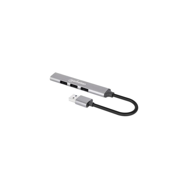 Manhattan 168427 interface hub USB 3.2 Gen 1 (3.1 Gen 1) Type-A 5000 Mbit/s Grå