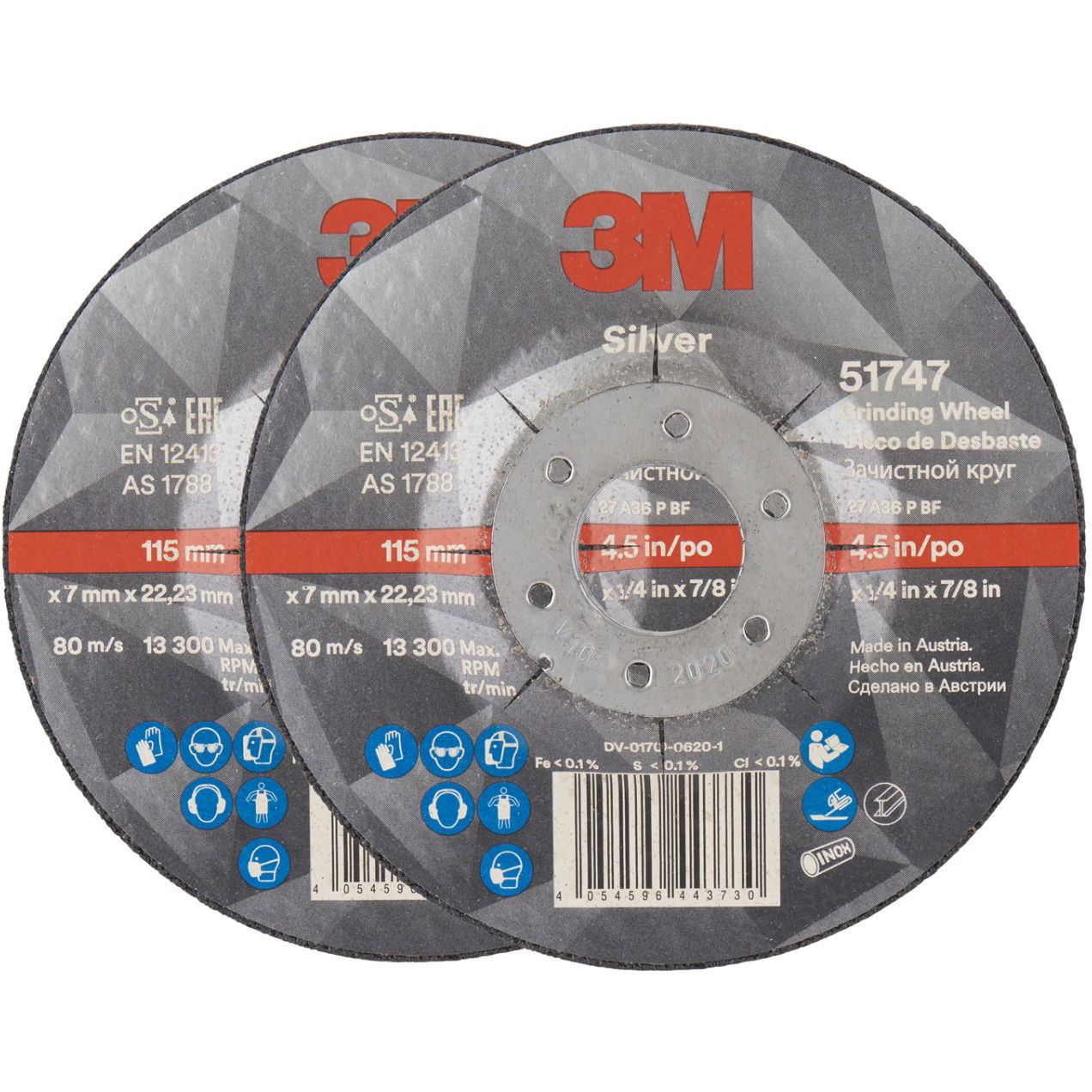 3M Silver , T27, 115 × 7 mm, 2 darab, 51747 (7100141083)