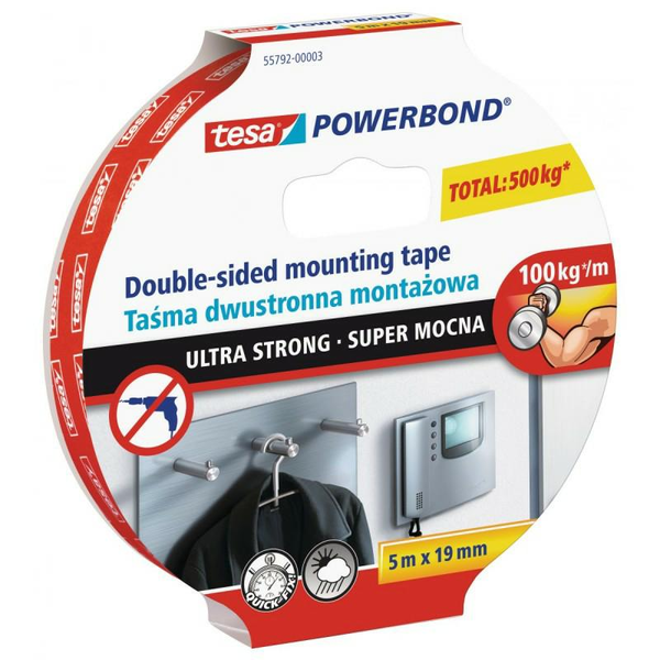 Oboustranná montážní páska Tesa Powerbond Ultra Strong 19 mm x 5 m