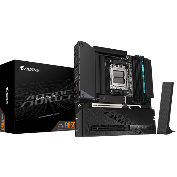 GIGABYTE B850M AORUS STEALTH moederbord AMD B850 Socket AM5 micro ATX