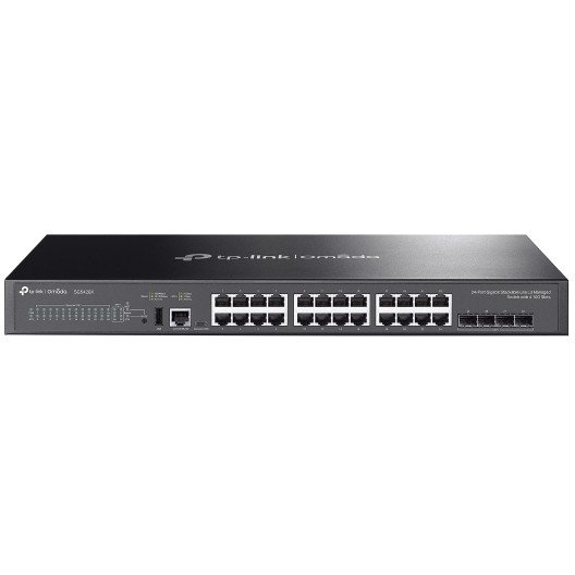 TP-LINK Switch 24x1000Mbps + 4x10Gbps SFP + 1xkonzol port, Menedzselhető, SG5428X (SG5428X)