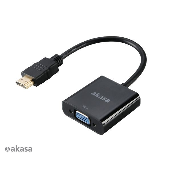 Akasa HDMI - VGA adapter (AK-CBHD15-20BK) (AK-CBHD15-20BK)