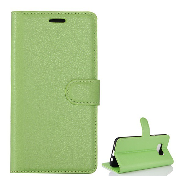 Tok álló, bőr hatású (FLIP, oldalra nyíló, asztali tartó funkció, prémium) VILÁGOSZÖLD [Samsung Galaxy S8 Plus (SM-G955)] (5996457693122)