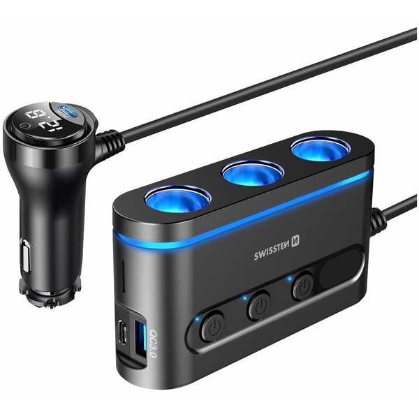 Swissten 20114010 szivargyújtós autós töltő adapter