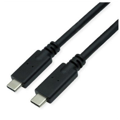 Roline USB-C apa - USB-C apa Adat- és töltőkábel 7m 100W - Fekete