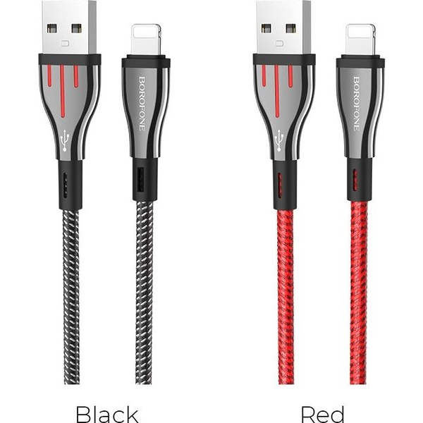 Kabel Borofone USB - Apple Lightning 1,2 m červený