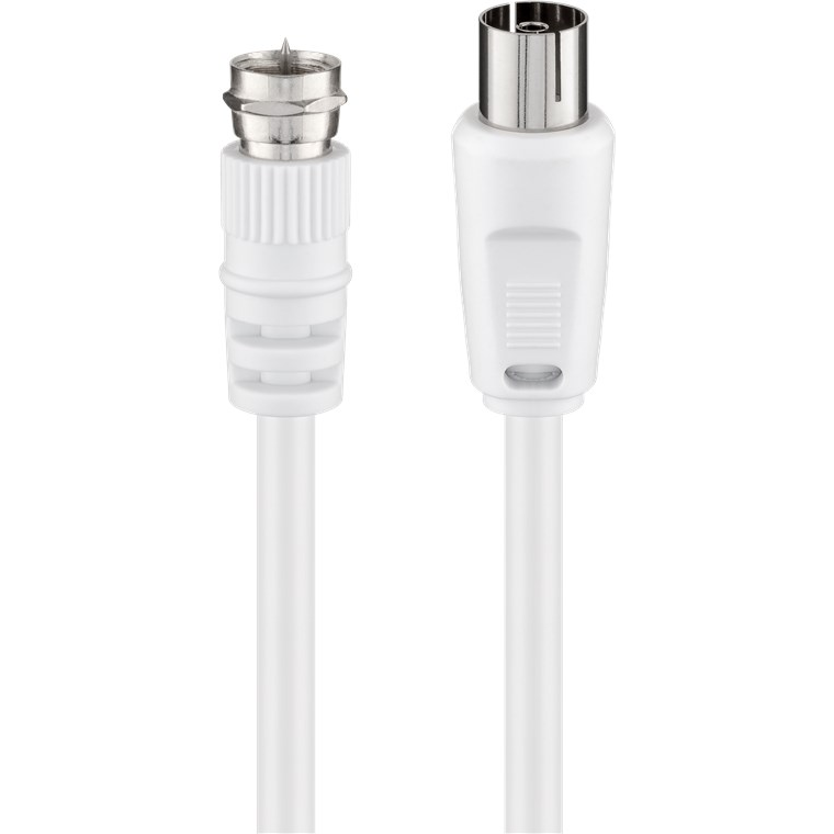 Goobay Type-F - Koax antenna kábel 2.5m - Fehér (11830)