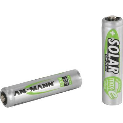Mikroceruza akku AAA NiMH, 1,2V 550 mAh, 2 db, Ansmann maxE HR3, HR03, UO100557, DC2400, DC2400B4N, LR03 (1311-0001)