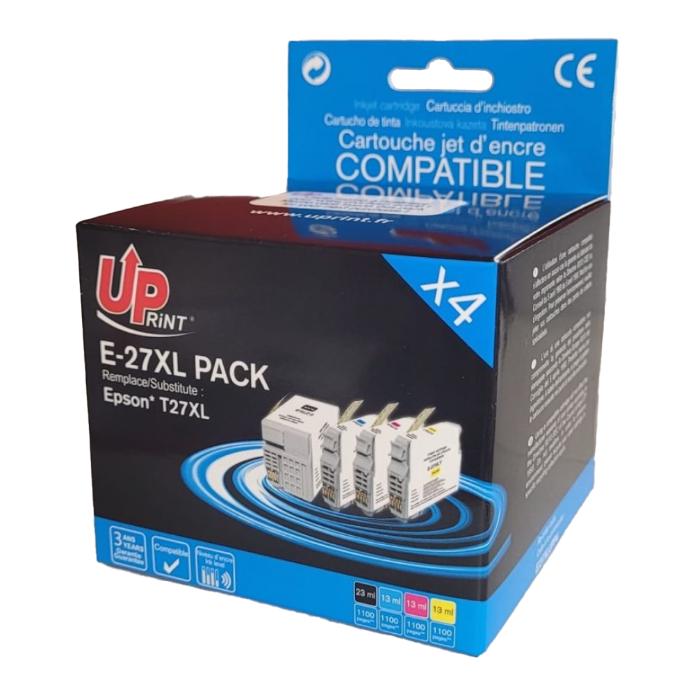 UPrint (Epson E-27XL) Tintapatron - Fekete/Sárga/Magenta/Cián (E-27XL-PACK4-UP)