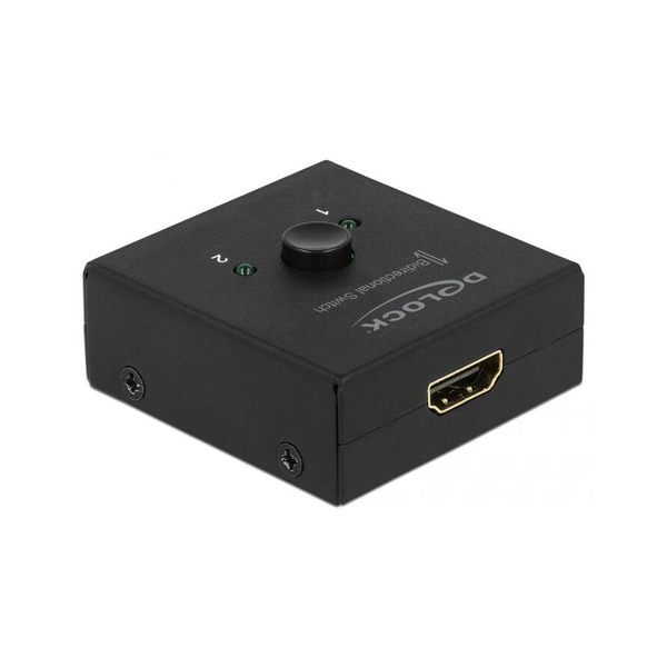 DELOCK HDMI 2 - 1 Umschalter bidirektional 4K 60 Hz kompakt