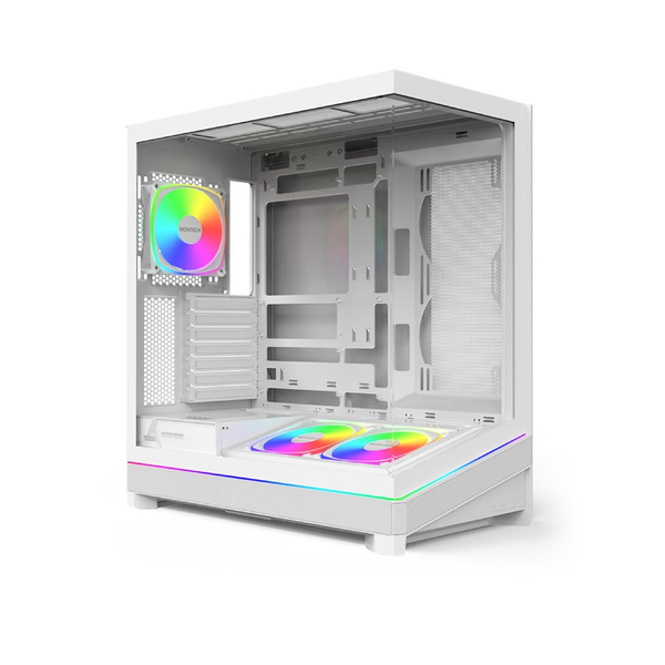 Obudowa Montech Sky 3 obudowa komputerowa Midi-Tower ATX ARGB Tempered Glass - biały