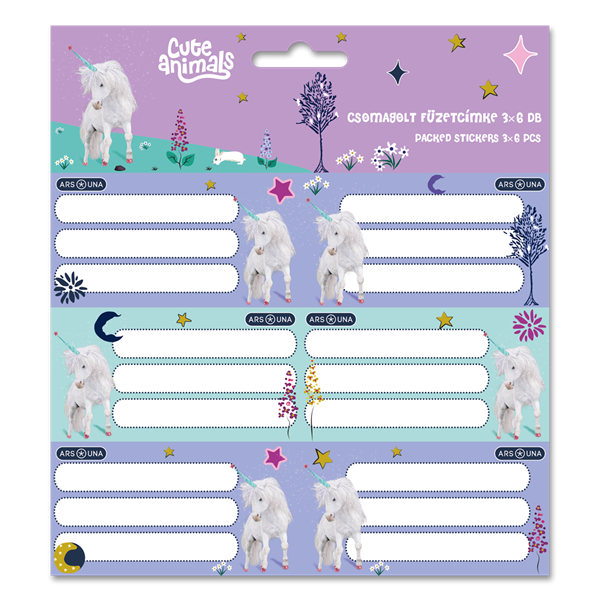 Ars Una Füzetcímke (3*6 db) UNICORN (53834485) (53834485)