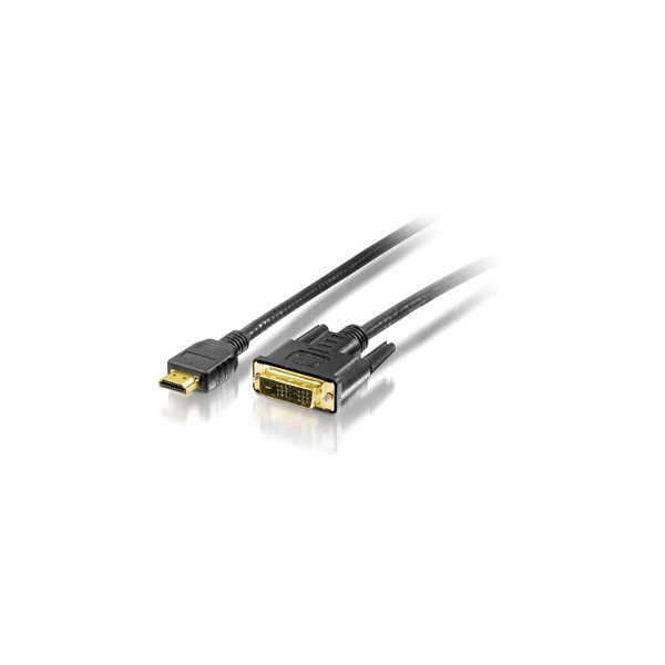 Equip 119325 προσαρμογέας καλωδίου βίντεο 5 m HDMI DVI-D Μαύρος (Μαύρο)