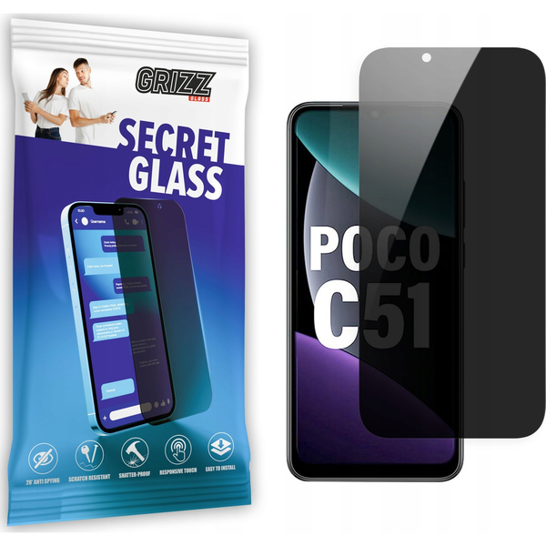  GrizzGlass Szkło prywatyzujące GrizzGlass SecretGlass Xiaomi Poco C51