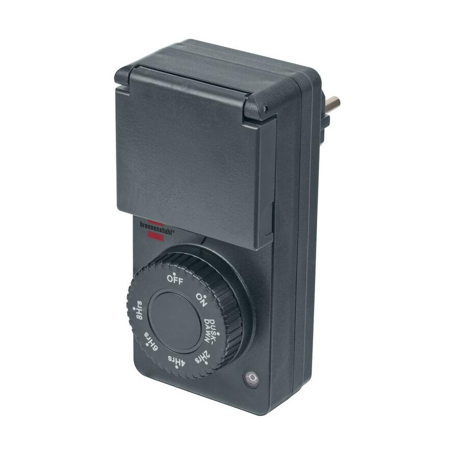Brennenstuhl időzítő mechanikus alkonyérzékelővel. IP44 anthr. (1506120)
