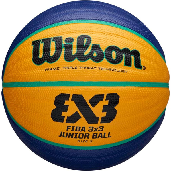 Kosárlabda Wilson FIBA 3x3 Junior gumi 5-ös méret kék-sárga