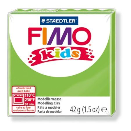 Пластилин Fimo, 42 g, горим, "Детски", зелен