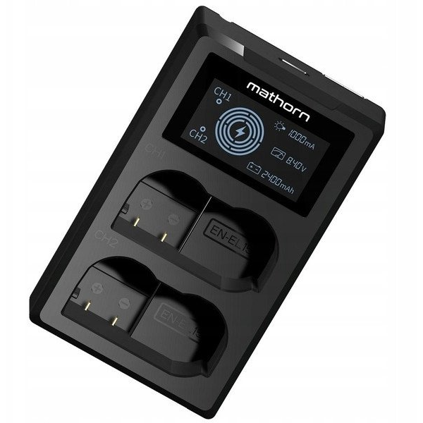 Ładowarka dwukanałowa Mathorn MBC-D210 USB-C do Nikon EN-EL15