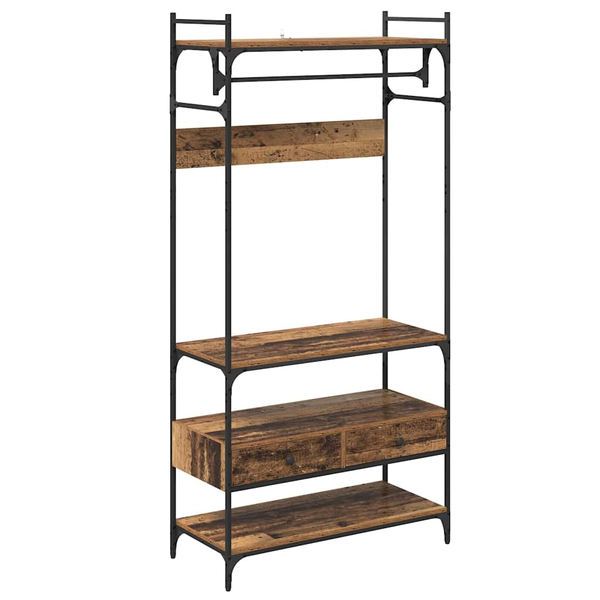 Ruhásszekrény fiókkal Régi fa 89 x 39 x 184.5 cm Faanyag