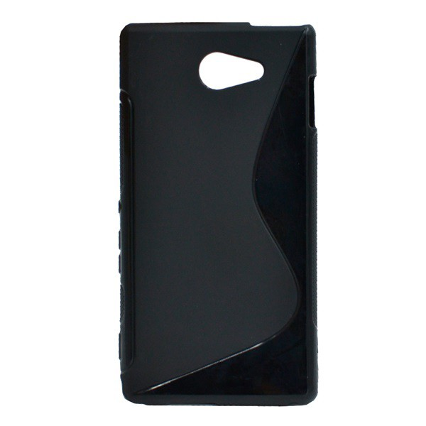 Szilikon telefonvédő (S-line) FEKETE [Sony Xperia M2 Aqua (D2403)] (5996457492008)