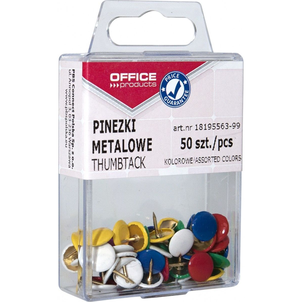  Office Products PINEZKI KOLOROWE OFFICE PRODUCTS 50 SZT.