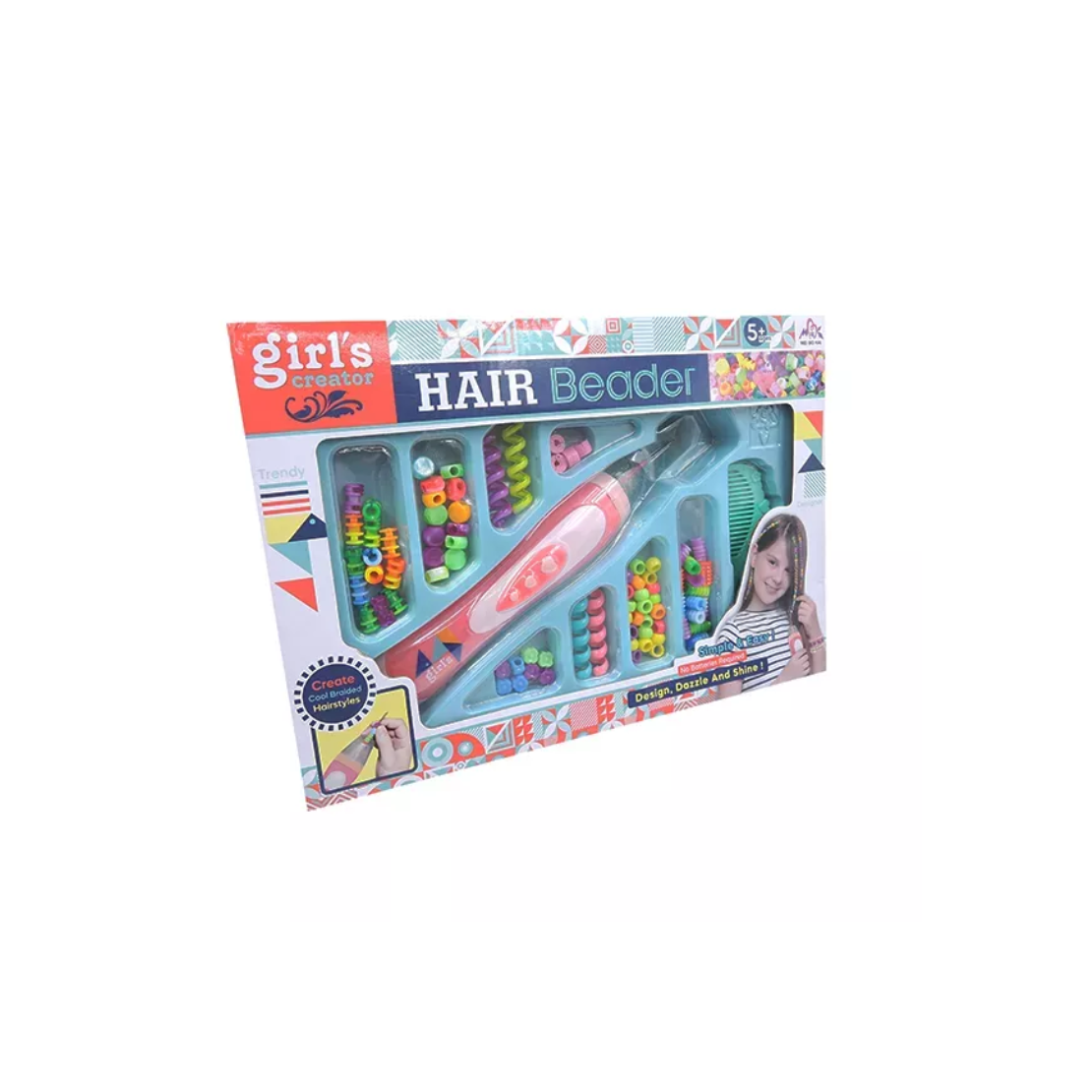 Hajfonó készlet színes gyöngyökkel lányoknak (KSY933)