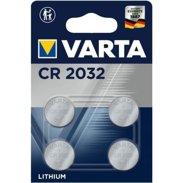 4x lithiová baterie Varta CR2032 blistr