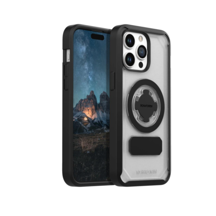 Rokform Apple iPhone 15 Pro Max Hátlapvédő Tok - Átlátszó/Fekete (RF311620P)