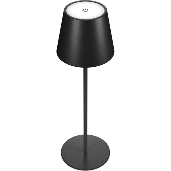 RealPower LED-Tischlampe dimmbar kalt/warm mit Akku, schwar