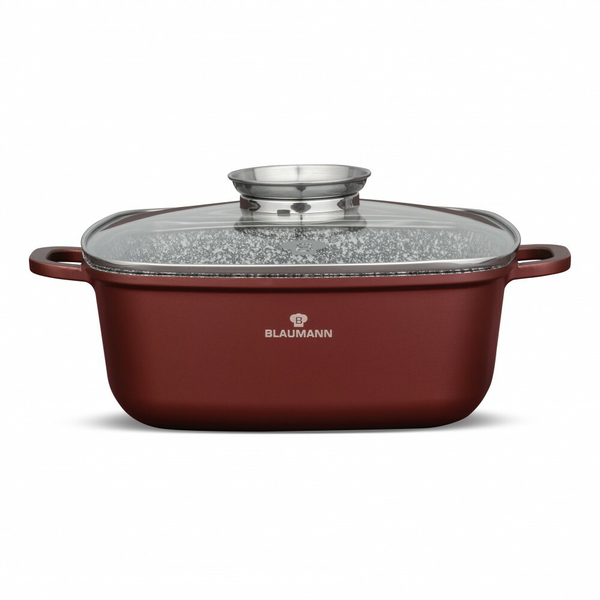 Blaumann BL-4093 Cerastone Kerámia edény Üveg Fedővel 26x10,5cm 5,4L - Bronz