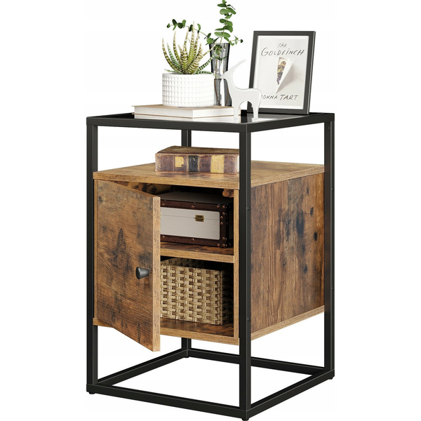 Éjjeliszekrény, Kis üvegasztal szekrénnyel 40x40x60 cm