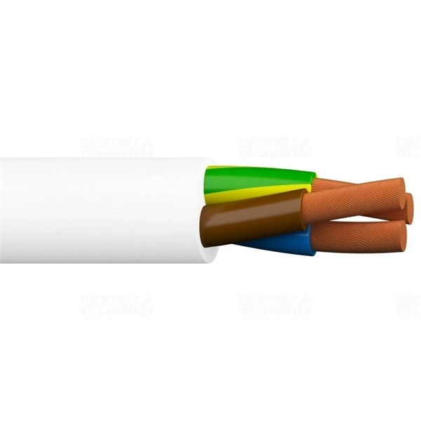 H05VV-F 4X1,5 mm2 100m Mtk fehér sodrott kábel (MT 4X1,5)