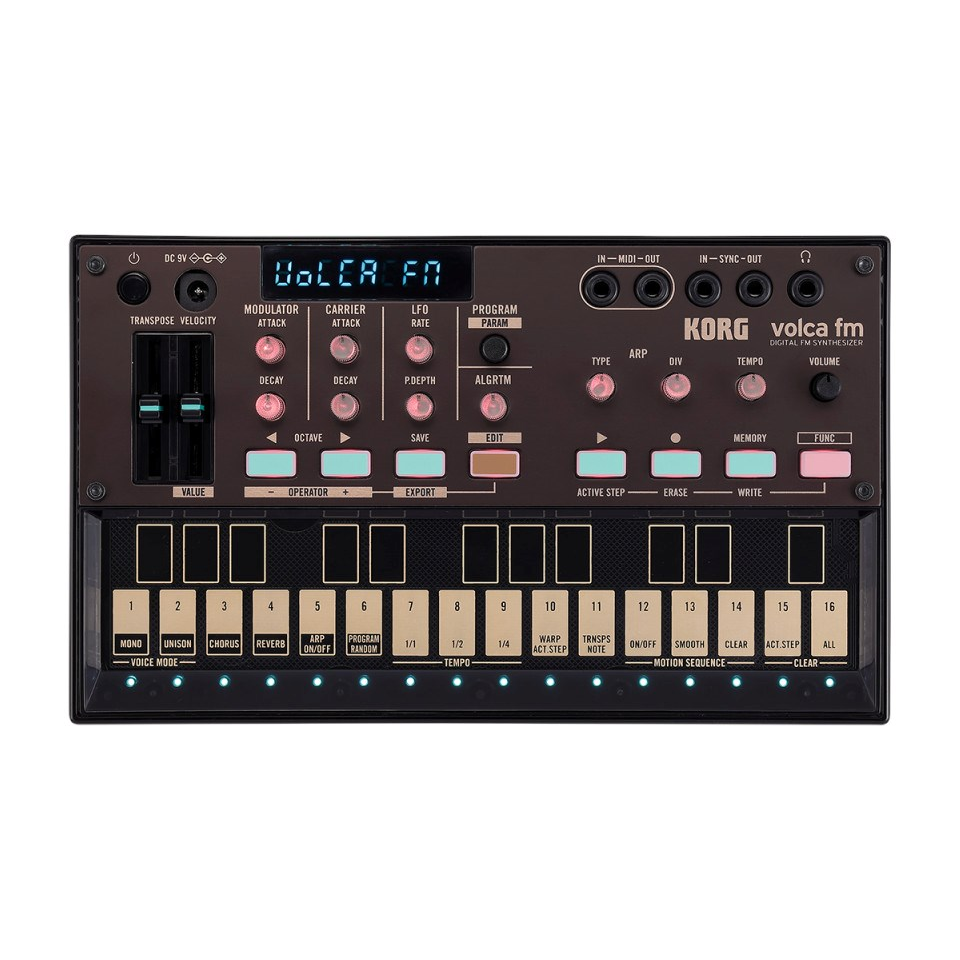 Korg Volca FM2 Digitális Polifón hordozható szintetizátor - Fekete / Barna (VOLCA FM2)