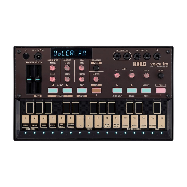 Korg Volca FM2 Digitális Polifón hordozható szintetizátor - Fekete / Barna