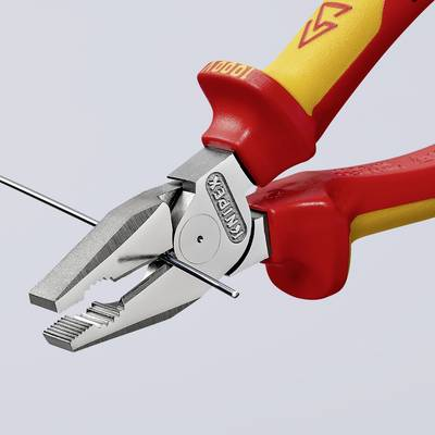 Erő kombinált fogó, 200 mm, vágási érték kemény: O 2,8 mm, zongorahuzal: O 2,2 mm, max. 25 mm2, Knipex 02 06 200